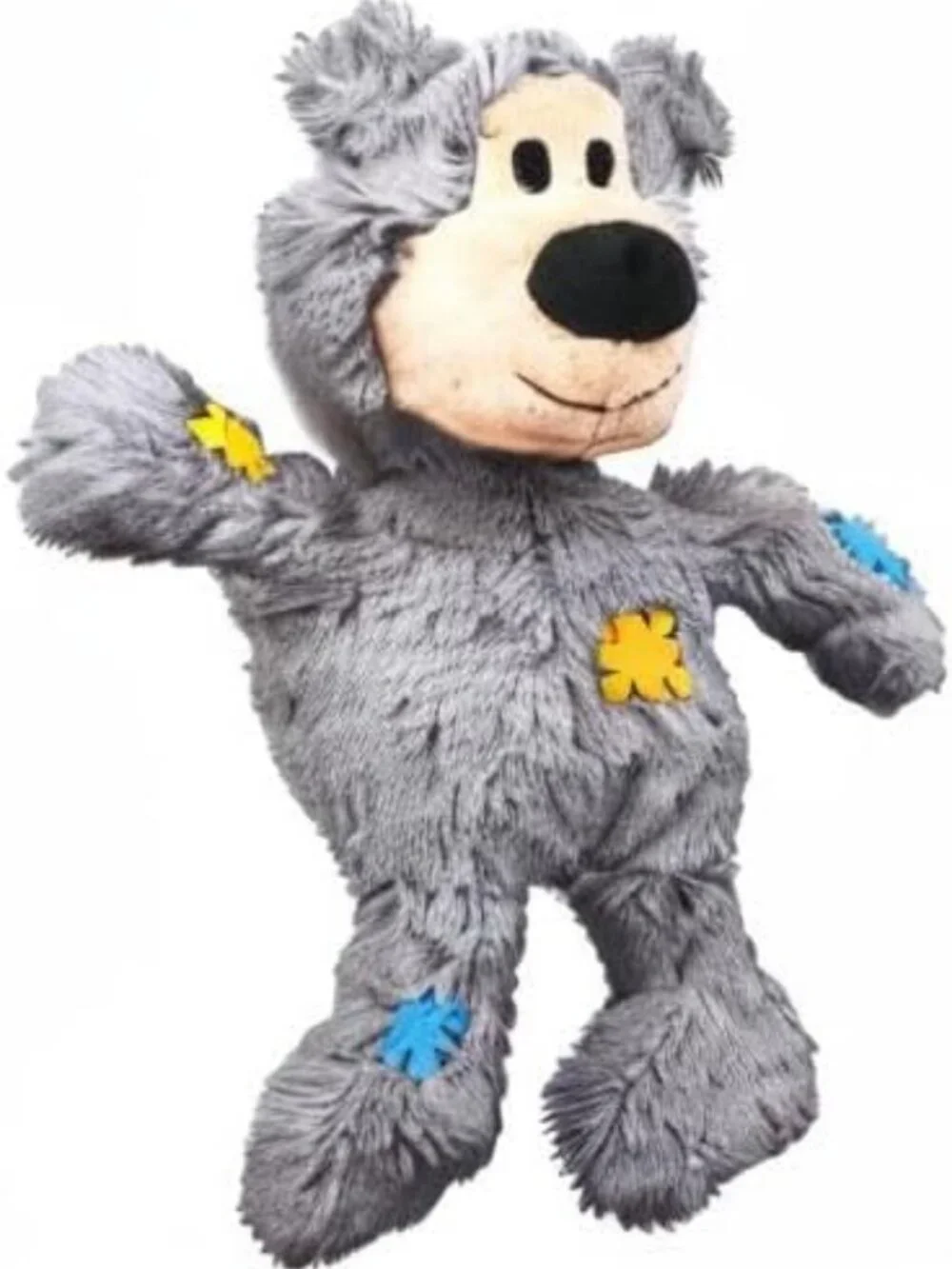 Durable Plush Dog Toy with Knotted Ropes & Minimal Stuffing - Assorted Colors
